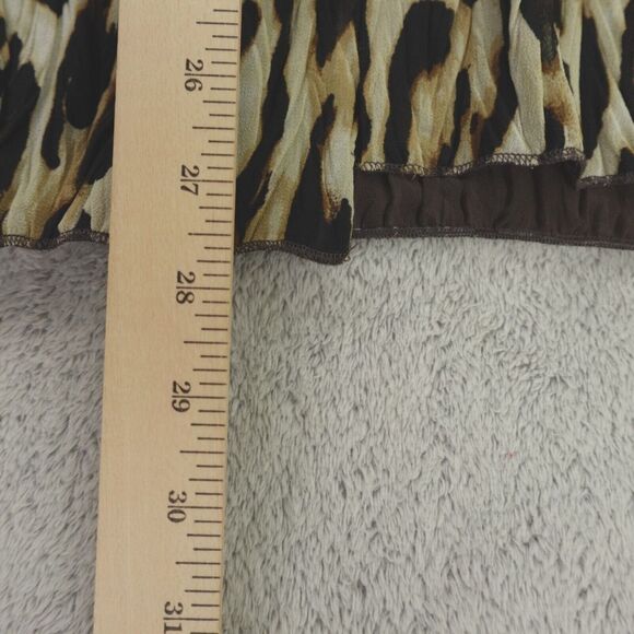 Chicos Jacket Womens 4 XL Animal Print Pleated Elegance Faux Fur Collar Mob Wife - Picture 6 of 14